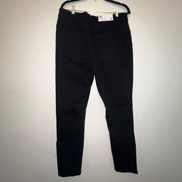 Refuge‎ Denim Rio Mid Rise Push Up Jeans Size 15 Black - Picture 1 of 10